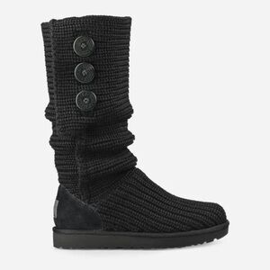 ⭐️ UGG Classic Cardy Tall Knit Boots – Black – Women’s 6